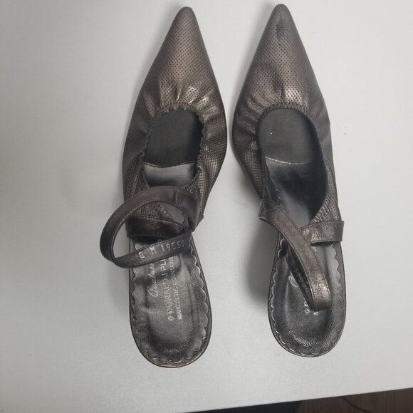 Donale Pliner Women's Brown/Bronze Courture Slingback Kitten Heel Shoes Sz 8M - Picture 13 of 15